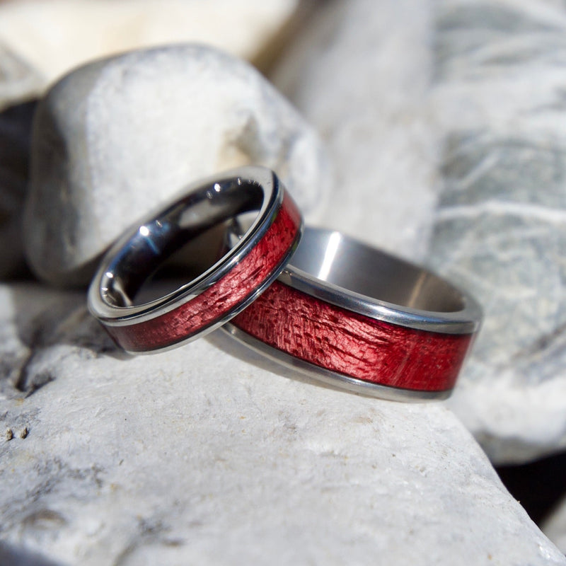 Amaranth + Tungsten – Woodfox Rings